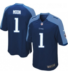 Mens Nike Tennessee Titans 1 Warren Moon Game Navy Blue Alternate NFL Jersey Mens Nike Tennessee Titans 1 Warren Moon Game Navy Blue Alternate NFL Jersey