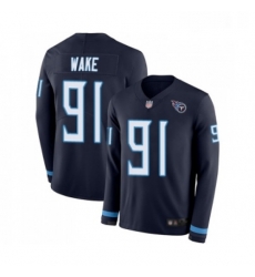 Mens Tennessee Titans 91 Cameron Wake Limited Navy Blue Therma Long Sleeve Football Jersey Mens Tennessee Titans 91 Cameron Wake Limited Navy Blue Therma Long Sleeve Football Jersey