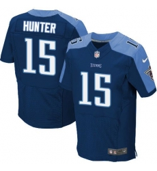 Nike Tennessee Titans #15 Justin Hunter Navy Blue Alternate Men 27s Stitched NFL Elite Jersey Nike Tennessee Titans #15 Justin Hunter Navy Blue Alternate Men 27s Stitched NFL Elite Jersey