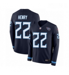 Youth Nike Tennessee Titans 22 Derrick Henry Limited Navy Blue Therma Long Sleeve NFL Jersey Youth Nike Tennessee Titans 22 Derrick Henry Limited Navy Blue Therma Long Sleeve NFL Jersey