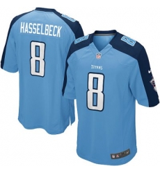 Youth Nike Tennessee Titans 8# Matt Hasselbeck Game LT Blue Color Jersey Youth Nike Tennessee Titans 8# Matt Hasselbeck Game LT Blue Color Jersey