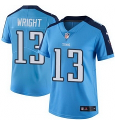 Nike Titans #13 Kendall Wright Light Blue Womens Stitched NFL Limited Rush Jersey Nike Titans #13 Kendall Wright Light Blue Womens Stitched NFL Limited Rush Jersey