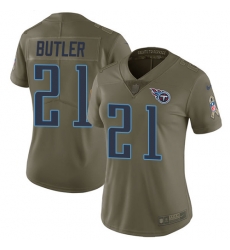 Nike Titans #21 Malcolm Butler Olive Womens Stitched NFL Limited 2017 Salute to Service Jersey Nike Titans #21 Malcolm Butler Olive Womens Stitched NFL Limited 2017 Salute to Service Jersey