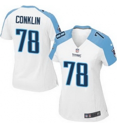 Nike Titans #78 Jack Conklin White Womens Stitched NFL Elite Jersey Nike Titans #78 Jack Conklin White Womens Stitched NFL Elite Jersey