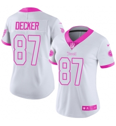 Nike Titans #87 Eric Decker White Pink Womens Stitched NFL Limited Rush Fashion Jersey Nike Titans #87 Eric Decker White Pink Womens Stitched NFL Limited Rush Fashion Jersey