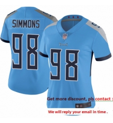 Titans 98 Jeffery Simmons Light Blue Alternate Women Stitched Football Vapor Untouchable Limited Jersey Titans 98 Jeffery Simmons Light Blue Alternate Women Stitched Football Vapor Untouchable Limited Jersey