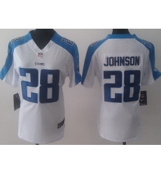 Women Nike Tennessee Titans 28 Chris Johnson White NFL Jerseys Women Nike Tennessee Titans 28 Chris Johnson White NFL Jerseys