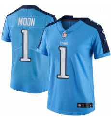 Womens Nike Tennessee Titans 1 Warren Moon Elite Light Blue Team Color NFL Jersey Womens Nike Tennessee Titans 1 Warren Moon Elite Light Blue Team Color NFL Jersey