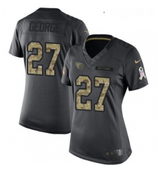 Womens Nike Tennessee Titans 27 Eddie George Limited Black 2016 Salute to Service NFL Jersey Womens Nike Tennessee Titans 27 Eddie George Limited Black 2016 Salute to Service NFL Jersey