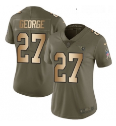 Womens Nike Tennessee Titans 27 Eddie George Limited OliveGold 2017 Salute to Service NFL Jersey Womens Nike Tennessee Titans 27 Eddie George Limited OliveGold 2017 Salute to Service NFL Jersey