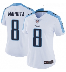 Womens Nike Tennessee Titans 8 Marcus Mariota White Vapor Untouchable Limited Player NFL Jersey Womens Nike Tennessee Titans 8 Marcus Mariota White Vapor Untouchable Limited Player NFL Jersey
