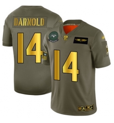 Jets 14 Sam Darnold Camo Gold Men Stitched Football Limited 2019 Salute To Service Jersey Jets 14 Sam Darnold Camo Gold Men Stitched Football Limited 2019 Salute To Service Jersey