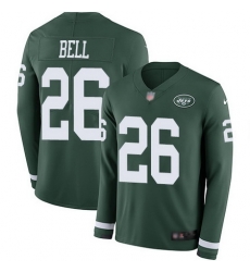 Jets #26 Le 27Veon Bell Green Team Color Men Stitched Football Limited Therma Long Sleeve Jersey Jets #26 Le 27Veon Bell Green Team Color Men Stitched Football Limited Therma Long Sleeve Jersey