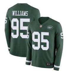 Jets 95 Quinnen Williams Green Team Color Men Stitched Football Limited Therma Long Sleeve Jersey Jets 95 Quinnen Williams Green Team Color Men Stitched Football Limited Therma Long Sleeve Jersey