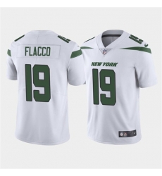 Men New York Jets 19 Joe Flacco White Vapor Untouchable Limited Stitched Jersey Men New York Jets 19 Joe Flacco White Vapor Untouchable Limited Stitched Jersey