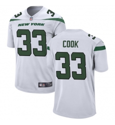 Men New York Jets 33 Dalvin Cook White Stitched Game Jersey Men New York Jets 33 Dalvin Cook White Stitched Game Jersey