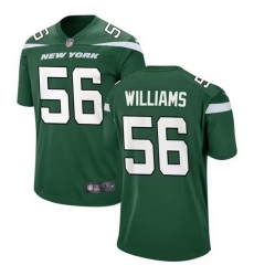 Men New York Jets 56 Quincy Williams Green Stitched Game Jersey Men New York Jets 56 Quincy Williams Green Stitched Game Jersey