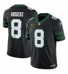 Men New York Jets 8 Aaron Rodgers Black 2024 F U S E With 4 Star C Patch Vapor Limited Stitched Jersey Men New York Jets 8 Aaron Rodgers Black 2024 F U S E With 4 Star C Patch Vapor Limited Stitched Jersey