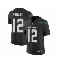 Mens New York Jets 12 Joe Namath Black Alternate Vapor Untouchable Limited Player Football Jersey Mens New York Jets 12 Joe Namath Black Alternate Vapor Untouchable Limited Player Football Jersey