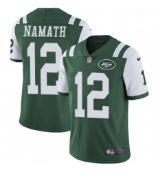 Mens Nike New York Jets 12 Joe Namath Green Team Color Vapor Untouchable Limited Player NFL Jersey Mens Nike New York Jets 12 Joe Namath Green Team Color Vapor Untouchable Limited Player NFL Jersey