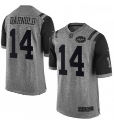 Mens Nike New York Jets 14 Sam Darnold Limited Gray Gridiron NFL Jersey Mens Nike New York Jets 14 Sam Darnold Limited Gray Gridiron NFL Jersey