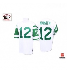 Mitchell and Ness New York Jets 12 Joe Namath White Stitched Authentic Throwback NFL Jersey Mitchell and Ness New York Jets 12 Joe Namath White Stitched Authentic Throwback NFL Jersey