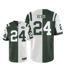 Nike Jets #24 Darrelle Revis Green White Mens Stitched NFL Elite Split Jersey Nike Jets #24 Darrelle Revis Green White Mens Stitched NFL Elite Split Jersey