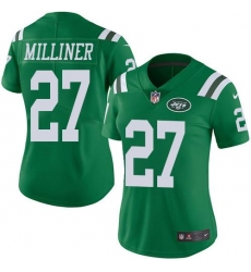 Nike Jets #27 Dee Milliner Green Womens Stitched NFL Limited Rush Jersey Nike Jets #27 Dee Milliner Green Womens Stitched NFL Limited Rush Jersey