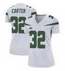 Women New York Jets Michael Carter #32 White Vapor Limited Stitched Football Jersey Women New York Jets Michael Carter #32 White Vapor Limited Stitched Football Jersey