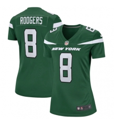 Women's New York Jets #8 Aaron Rodgers Green Stitched Game Football Jersey Women's New York Jets #8 Aaron Rodgers Green Stitched Game Football Jersey