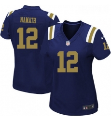 Womens Nike New York Jets 12 Joe Namath Elite Navy Blue Alternate NFL Jersey Womens Nike New York Jets 12 Joe Namath Elite Navy Blue Alternate NFL Jersey