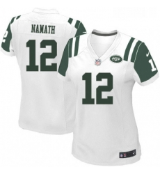 Womens Nike New York Jets 12 Joe Namath Game White NFL Jersey Womens Nike New York Jets 12 Joe Namath Game White NFL Jersey