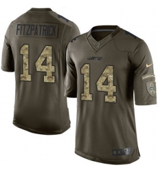 Nike Jets #14 Ryan Fitzpatrick Green Youth Stitched NFL Limited Salute to Service Jersey Nike Jets #14 Ryan Fitzpatrick Green Youth Stitched NFL Limited Salute to Service Jersey