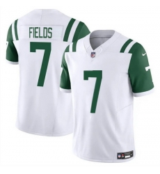 Youth New York Jets 7 Justin Fields White 2025 F U S E Vapor Limited Stitched Jersey Youth New York Jets 7 Justin Fields White 2025 F U S E Vapor Limited Stitched Jersey