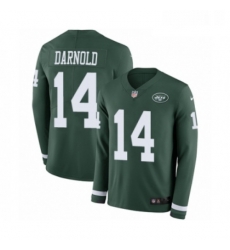 Youth Nike New York Jets 14 Sam Darnold Limited Green Therma Long Sleeve NFL Jersey Youth Nike New York Jets 14 Sam Darnold Limited Green Therma Long Sleeve NFL Jersey