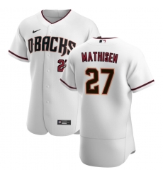 Men Arizona Diamondbacks 27 Wyatt Mathisen Men Nike White Crimson Flex Base Home Team MLB Jersey Men Arizona Diamondbacks 27 Wyatt Mathisen Men Nike White Crimson Flex Base Home Team MLB Jersey
