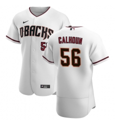 Men Arizona Diamondbacks 56 Kole Calhoun Men Nike White Crimson Flex Base Home Team MLB Jersey Men Arizona Diamondbacks 56 Kole Calhoun Men Nike White Crimson Flex Base Home Team MLB Jersey