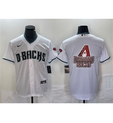 Men Arizona Diamondbacks White Team Big Logo Cool Base Stitched Baseball JerseyS Men Arizona Diamondbacks White Team Big Logo Cool Base Stitched Baseball JerseyS