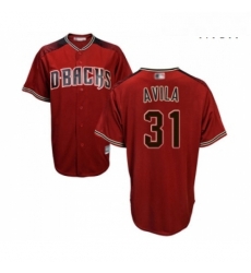 Mens Arizona Diamondbacks 31 Alex Avila Replica Red Brick Alternate Cool Base Baseball Jersey Mens Arizona Diamondbacks 31 Alex Avila Replica Red Brick Alternate Cool Base Baseball Jersey
