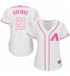 Womens Majestic Arizona Diamondbacks 21 Zack Greinke Authentic White Fashion MLB Jersey Womens Majestic Arizona Diamondbacks 21 Zack Greinke Authentic White Fashion MLB Jersey