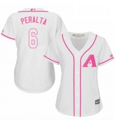 Womens Majestic Arizona Diamondbacks 6 David Peralta Authentic White Fashion MLB Jersey Womens Majestic Arizona Diamondbacks 6 David Peralta Authentic White Fashion MLB Jersey