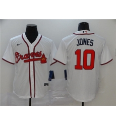 Braves 10 Chipper Jones White 2020 Nike Cool Base Jersey Braves 10 Chipper Jones White 2020 Nike Cool Base Jersey