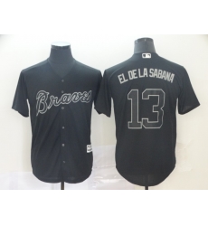 Braves 13 Ronald Acuna Jr El De La Sabana Black 2019 Players 27 Weekend Player Jersey Braves 13 Ronald Acuna Jr El De La Sabana Black 2019 Players 27 Weekend Player Jersey