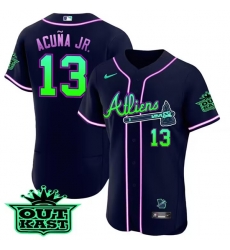 Men Atlanta Braves 13 Ronald Acu F1a Jr 2023 Galaxy Flex Base Stitched Baseball Jersey Men Atlanta Braves 13 Ronald Acu F1a Jr 2023 Galaxy Flex Base Stitched Baseball Jersey