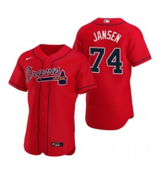 Men Atlanta Braves 74 Kenley Jansen Red Flex Base Stitched Baseball jersey Men Atlanta Braves 74 Kenley Jansen Red Flex Base Stitched Baseball jersey
