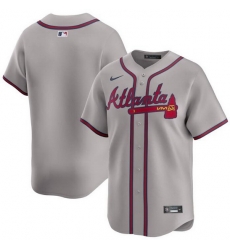 Men Atlanta Braves Blank Grey 2024 Away Limited Stitched Baseball Jersey Men Atlanta Braves Blank Grey 2024 Away Limited Stitched Baseball Jersey