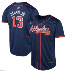 Men Atlanta Braves Ronald Acuna Jr. #13 Nike Navy Alternate Limited Player Jersey Men Atlanta Braves Ronald Acuna Jr. #13 Nike Navy Alternate Limited Player Jersey