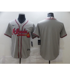 Men Nike Atlanta Braves grey Blank Coolbase Jersey Men Nike Atlanta Braves grey Blank Coolbase Jersey