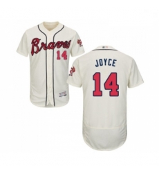 Mens Atlanta Braves 14 Matt Joyce Cream Alternate Flex Base Authentic Collection Baseball Jersey Mens Atlanta Braves 14 Matt Joyce Cream Alternate Flex Base Authentic Collection Baseball Jersey