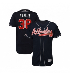 Mens Atlanta Braves 38 Josh Tomlin Navy Blue Alternate Flex Base Authentic Collection Baseball Jersey Mens Atlanta Braves 38 Josh Tomlin Navy Blue Alternate Flex Base Authentic Collection Baseball Jersey